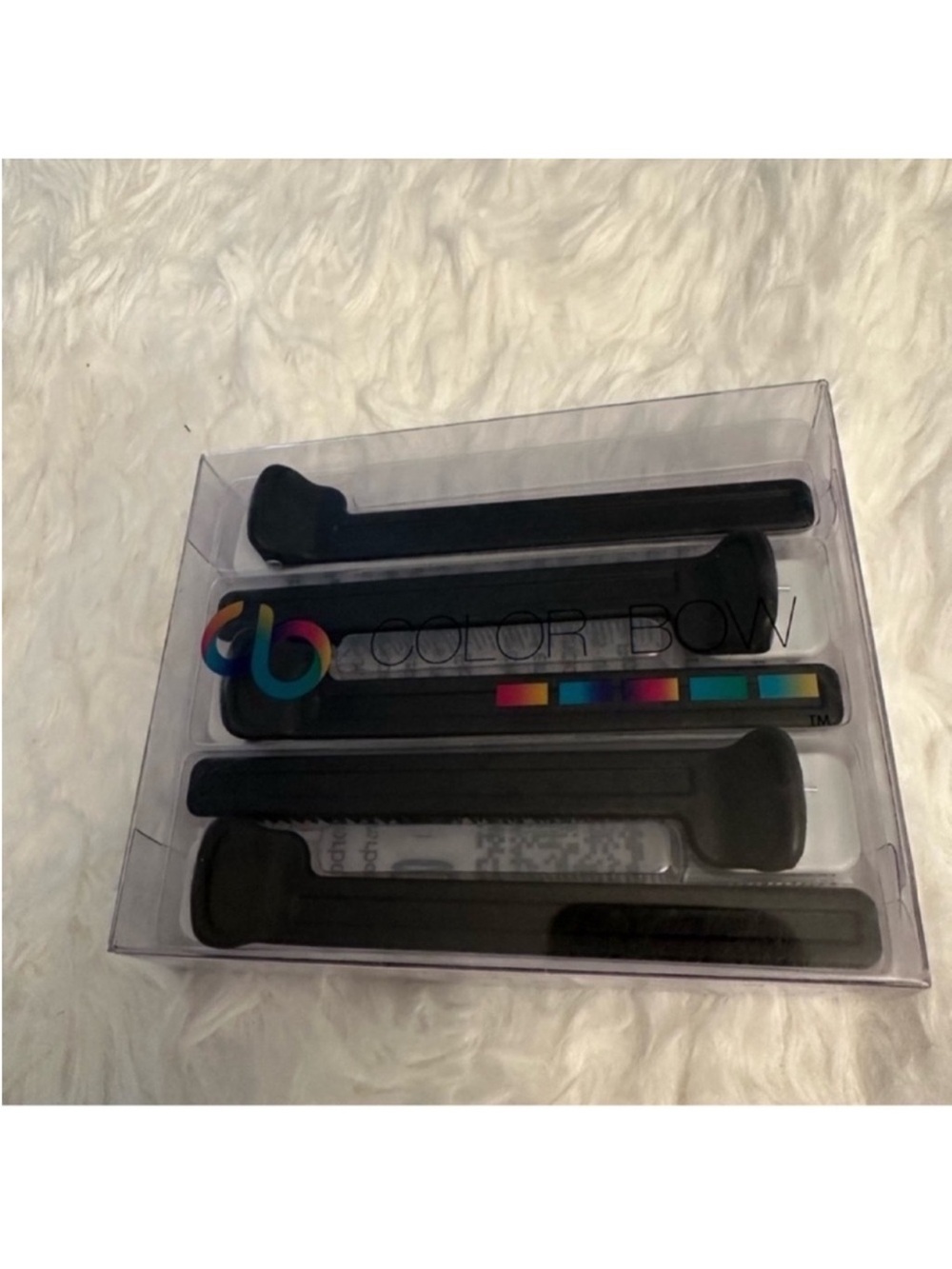 Black Color Bow Teasing Clip Comb Black 5 Pack - Picture 4 of 5